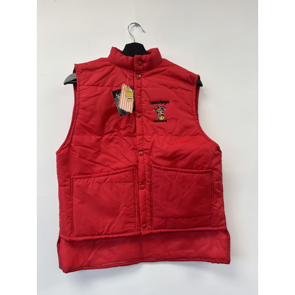 Vintage Captain Morgan Vest Medium All Weather Outerwear DuPont Hollofil 808 USA